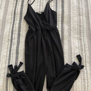 Rolla Coster Black Textured Jumpsuit